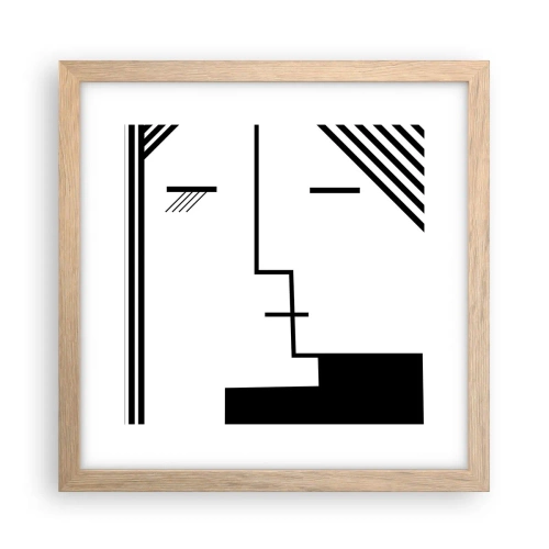 Affisch i ram av ljusek - Bara en kyss - 30x30 cm