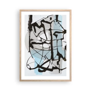 Affisch i ram av ljusek - Blått trots allt - 50x70 cm