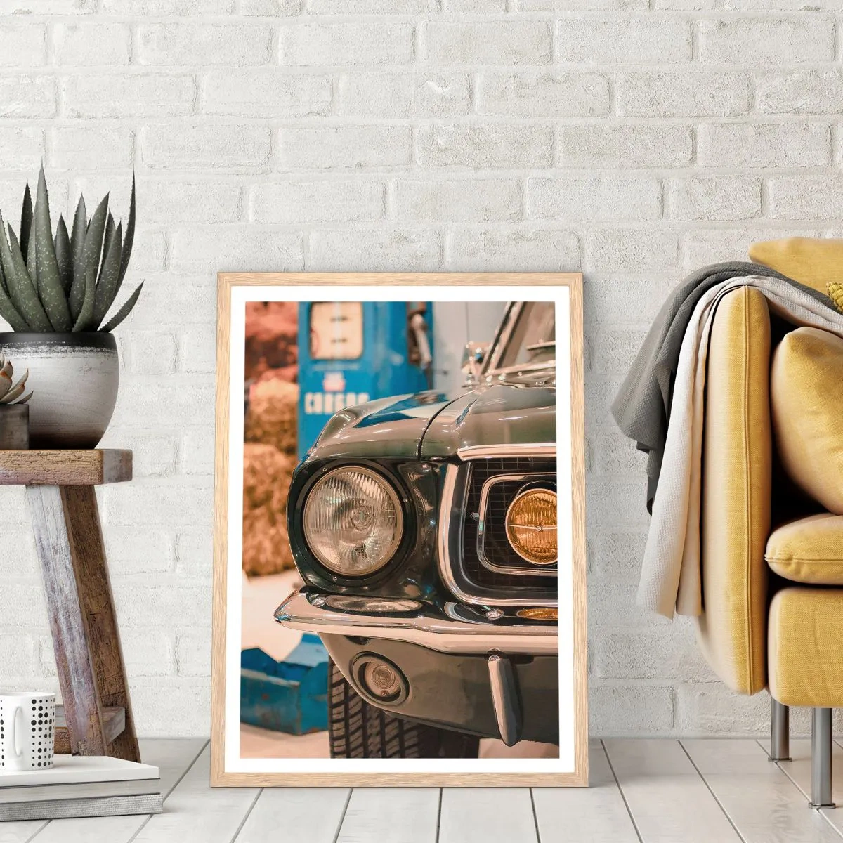 Affisch i ram av ljusek - Ett möte med legenden - 30x40 cm