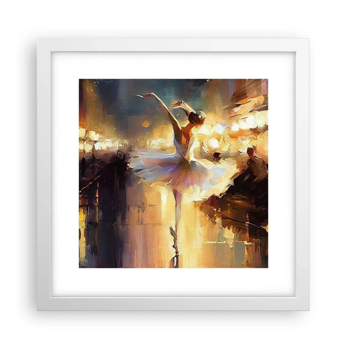 Affisch i vit ram - Ett mirakel på gatan - 30x30 cm