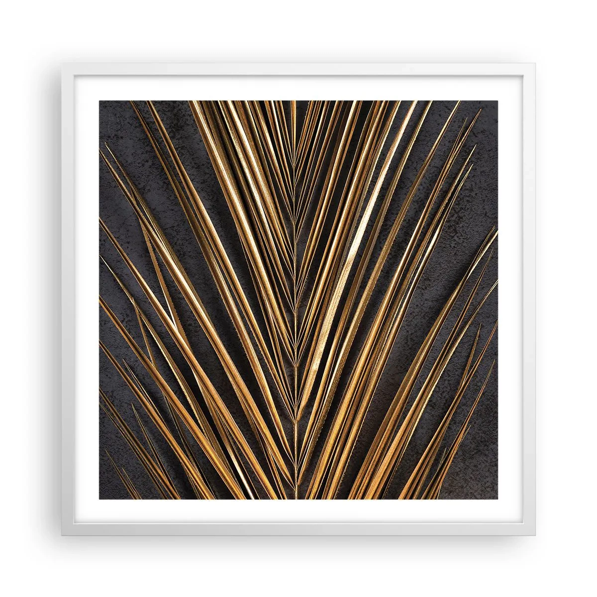 Affisch i vit ram - Tropikens guld - 60x60 cm