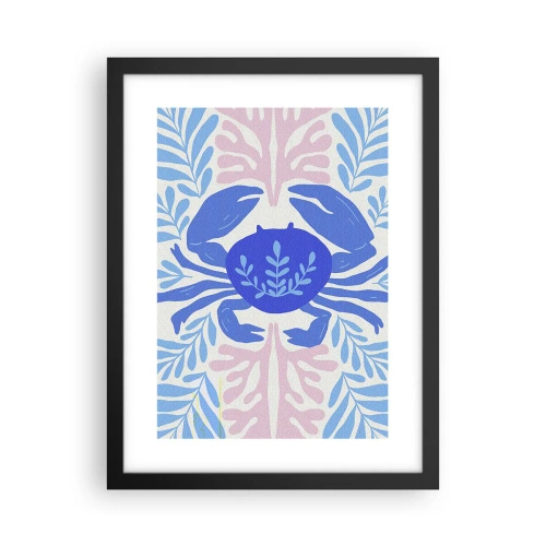 Affisch i svart ram - Som en havsblomma - 30x40 cm