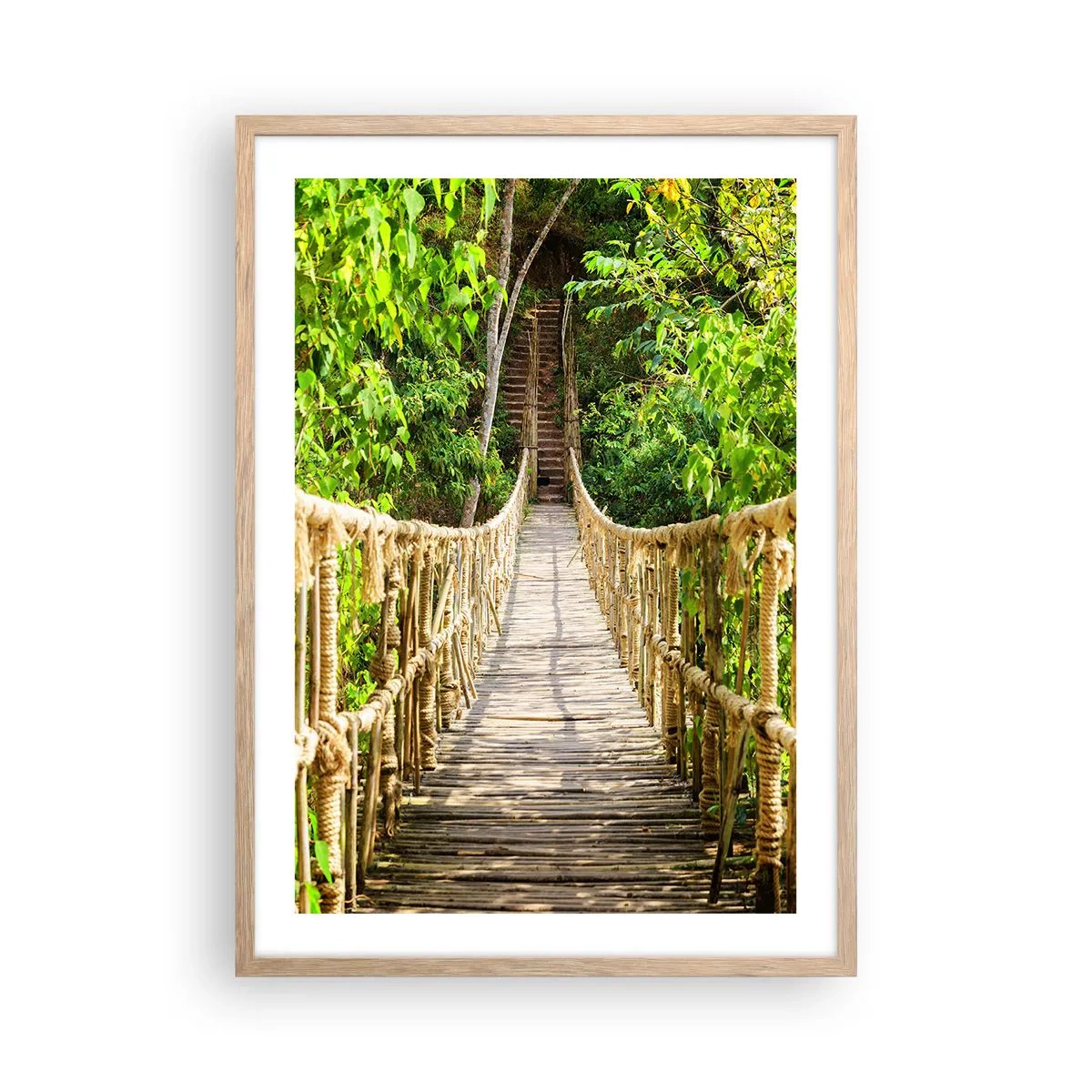 Affisch i ram av ljusek - Upphängd i grönskan - 50x70 cm