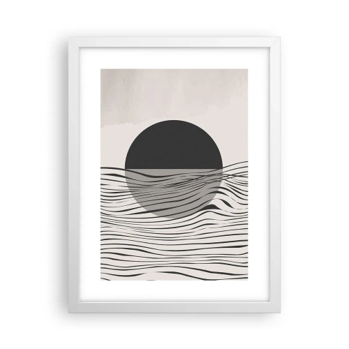 Affisch i vit ram - Halvdan komposition - 30x40 cm