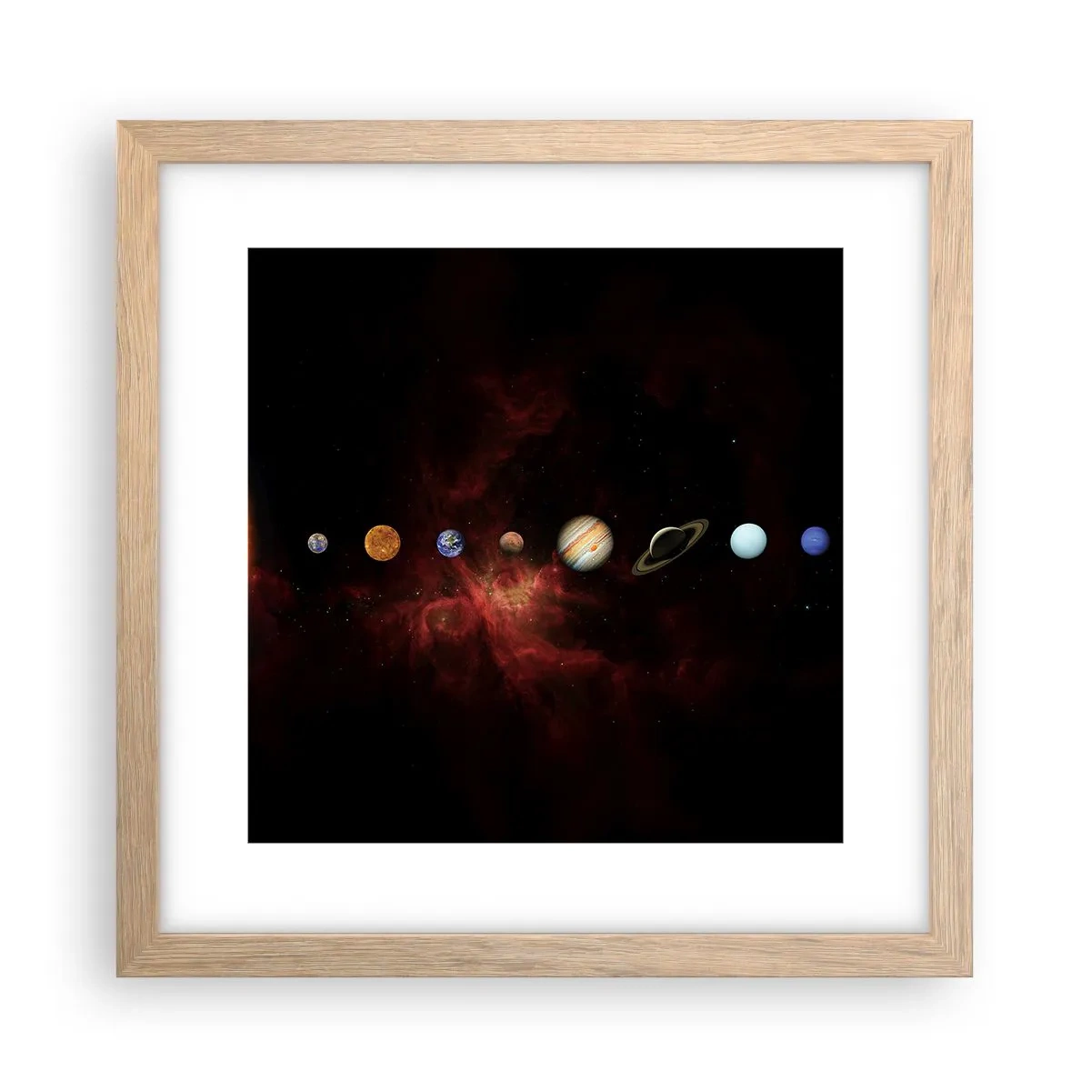 Affisch i ram av ljusek - Vårt grannskap - 30x30 cm