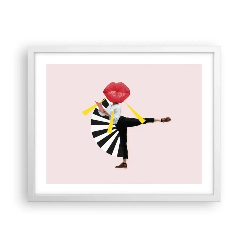 Affisch i vit ram - Surrealistisk pop-art - 50x40 cm