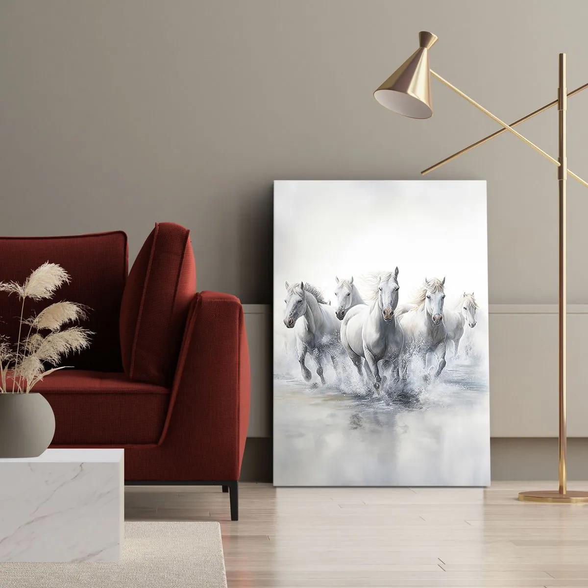 Canvastavla - Bild på duk - Vit magi - 50x70 cm