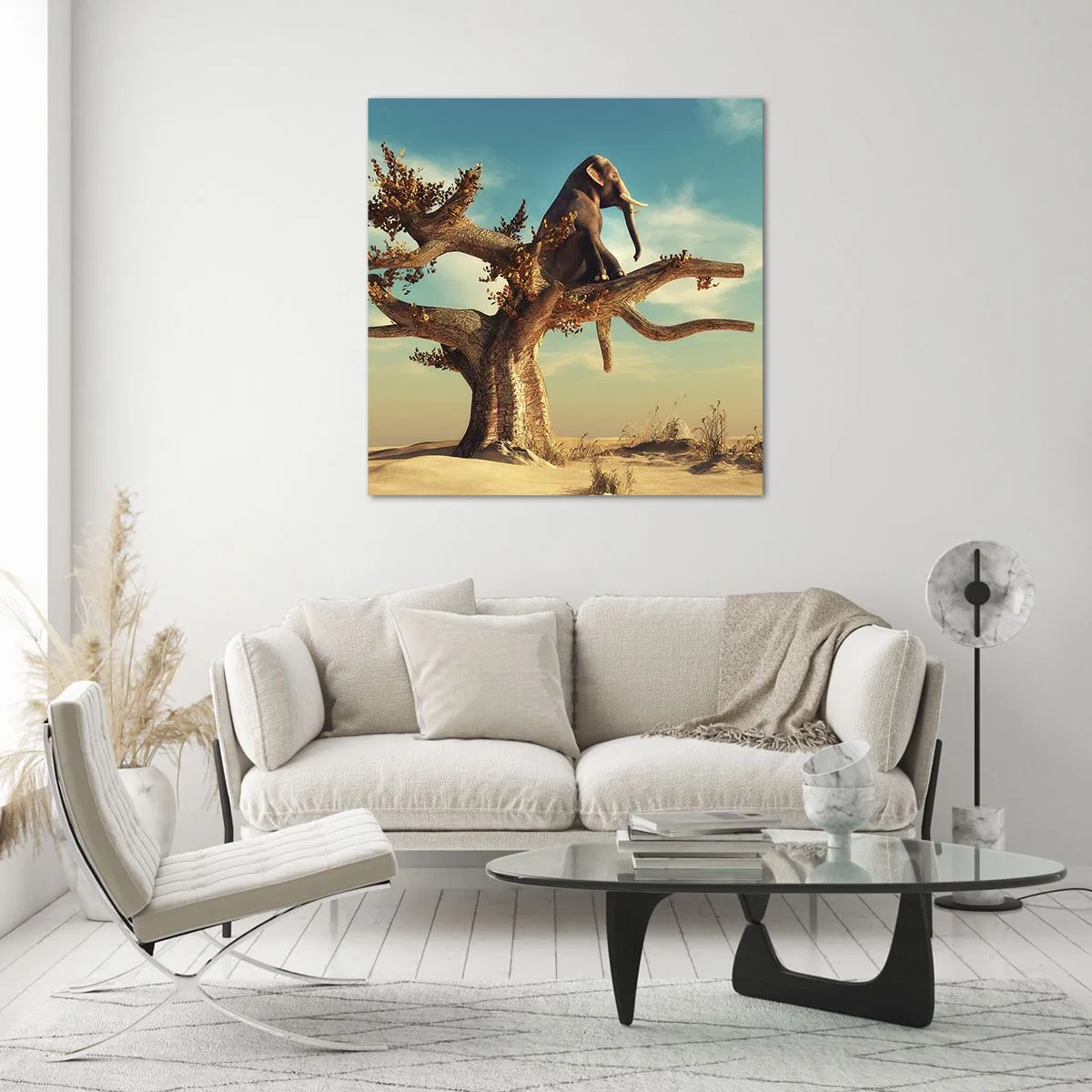 Glastavla - Bild på glas - Ny synvinkel - 70x70 cm