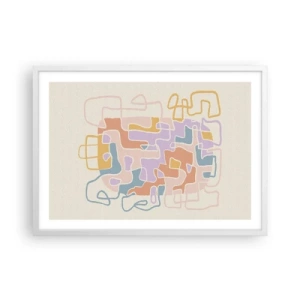 Affisch i vit ram - Labyrint - ett glädjefyllt äventyr - 70x50 cm