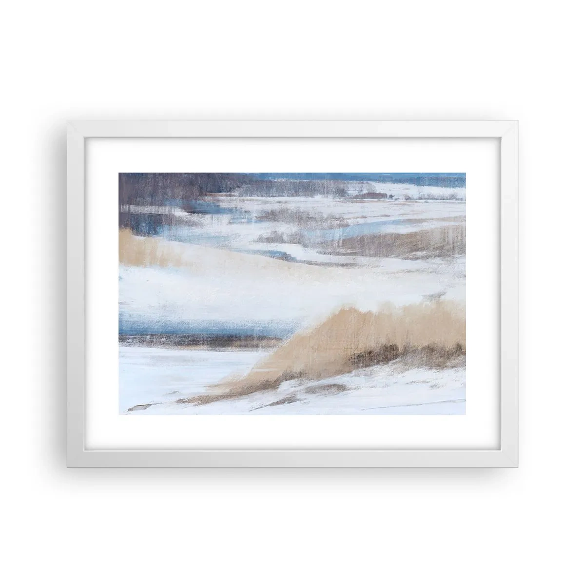 Affisch i vit ram - Vinterkomposition - 40x30 cm