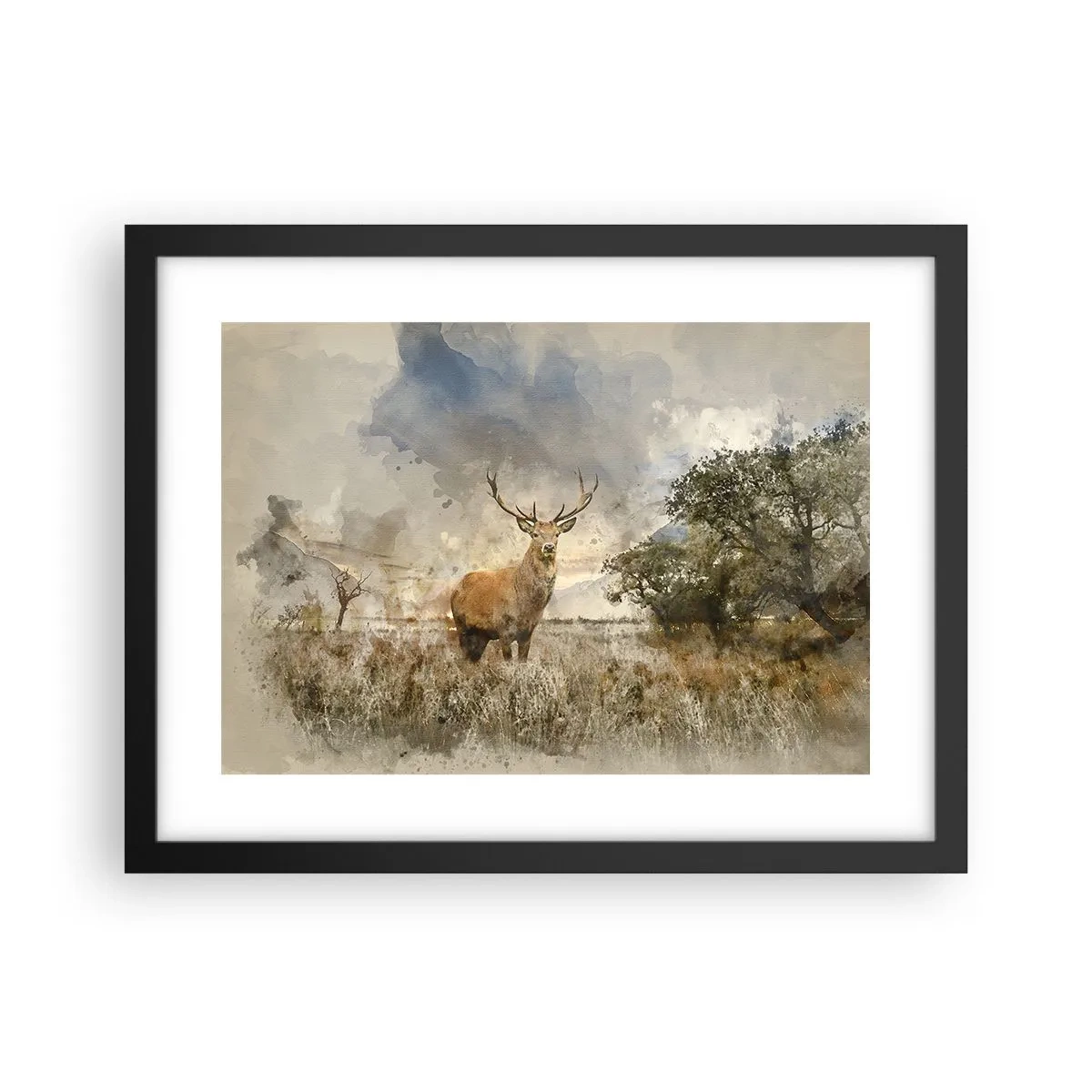 Affisch i svart ram - Värdighet - styrka - dignitet - 40x30 cm