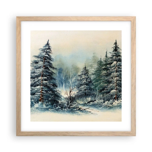 Affisch i ram av ljusek - Redo för Julen - 40x40 cm