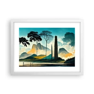 Affisch i vit ram - Fortfarande högre och högre - 40x30 cm