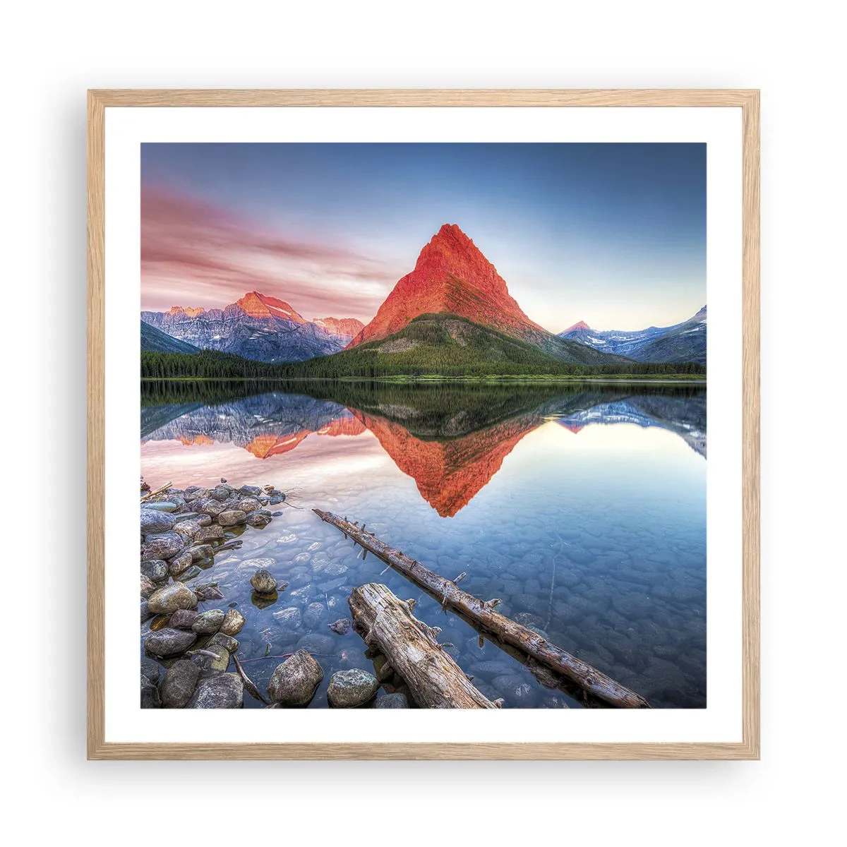 Affisch i ram av ljusek - Glöd och kyla - 60x60 cm