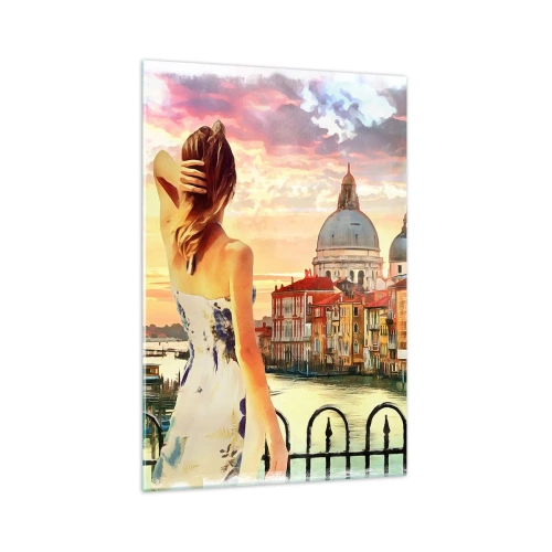 Glastavla - Bild på glas - Äventyr endast i ... - 70x100 cm