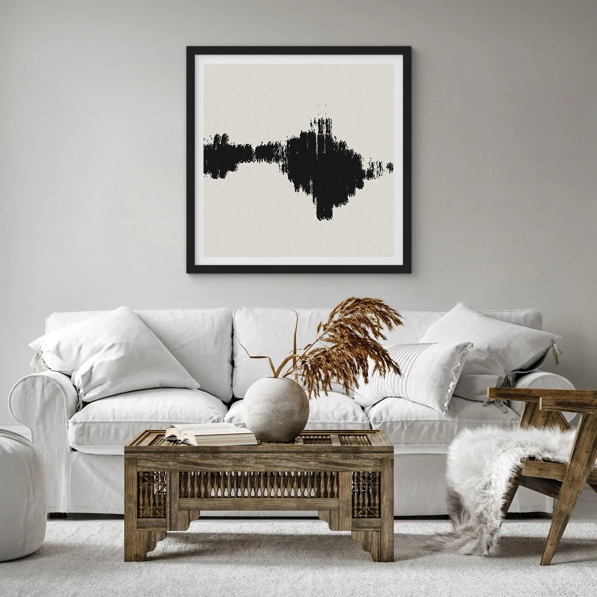 Affisch i svart ram - Fantasins vibrationer - 60x60 cm