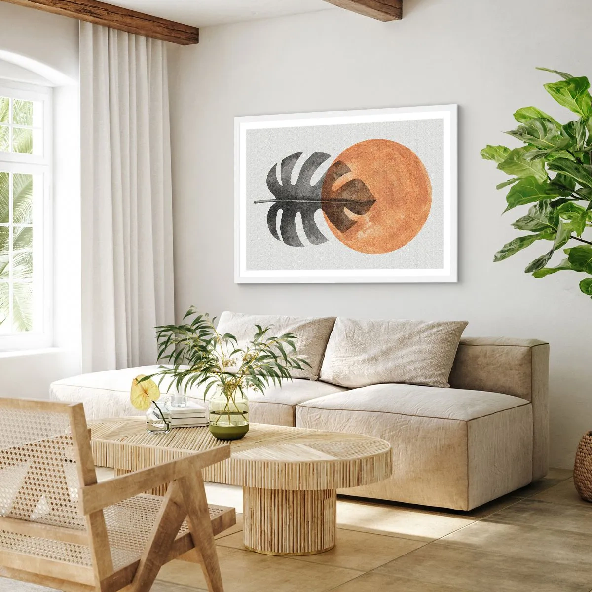 Affisch i vit ram - Alltid solen - 50x40 cm