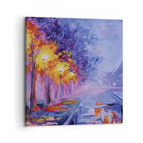 Canvastavla - Bild på duk - Drömpromenad - 70x70 cm