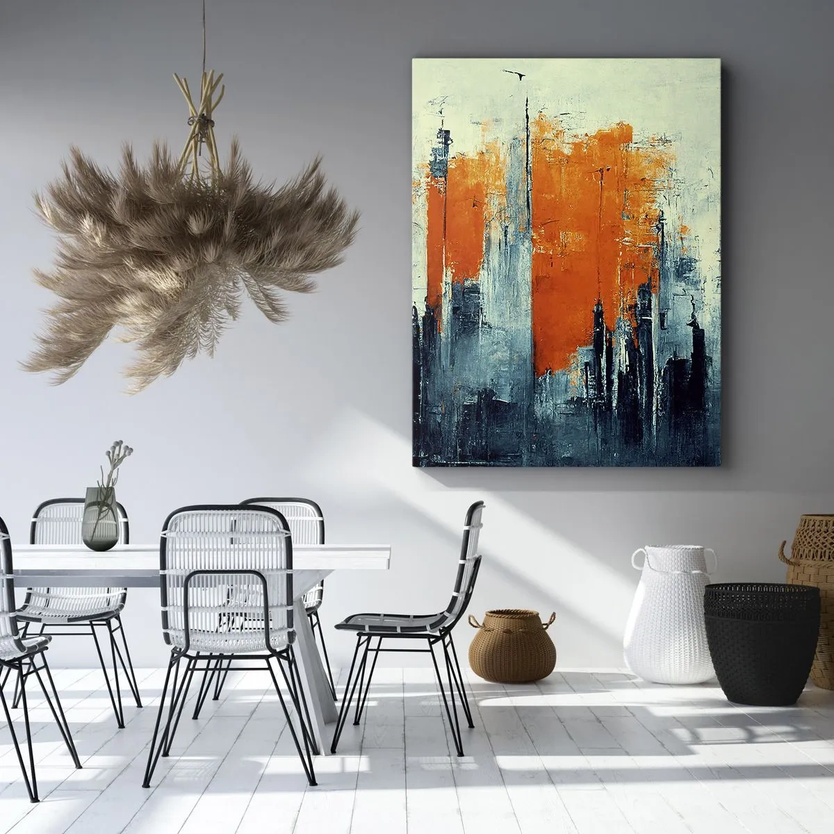 Canvastavla - Bild på duk - Modernt landskap - 50x70 cm