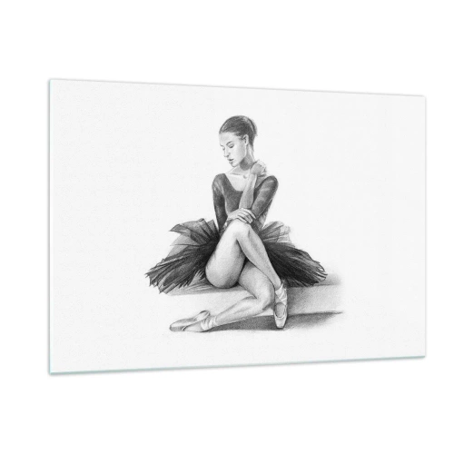 Glastavla - Bild på glas - Förtrollad av dansen - 120x80 cm