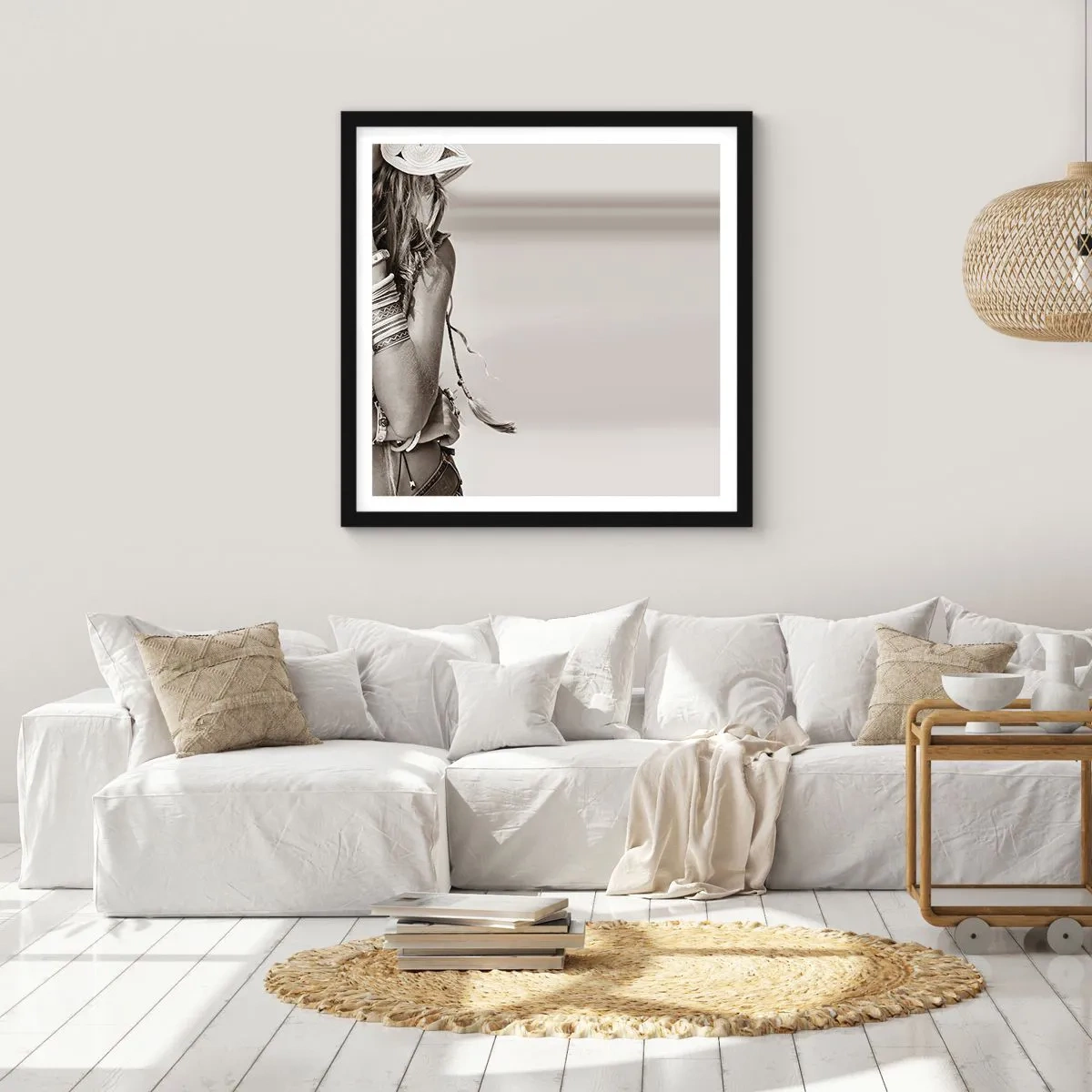 Affisch i svart ram - Som flickorna brukar - 60x60 cm