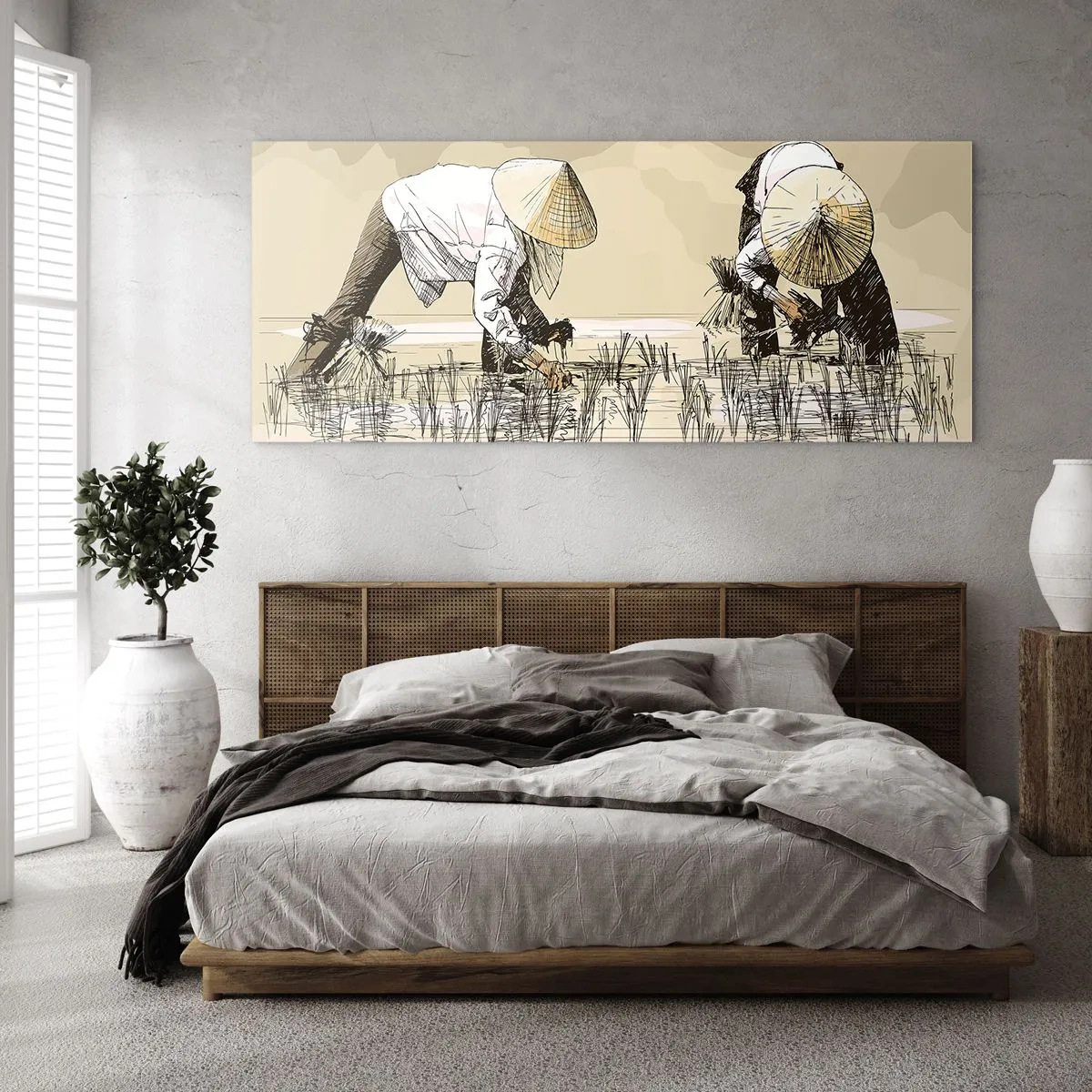 Glastavla - Bild på glas - Lyckad skörd - 90x30 cm