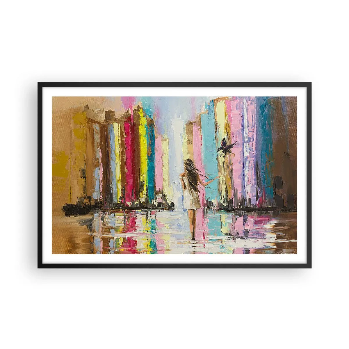 Affisch i svart ram - Kom med mig - 91x61 cm