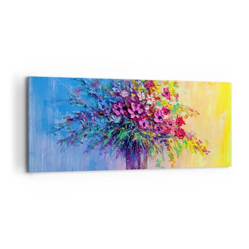 Canvastavla - Bild på duk - Sommarängens gåva - 100x40 cm