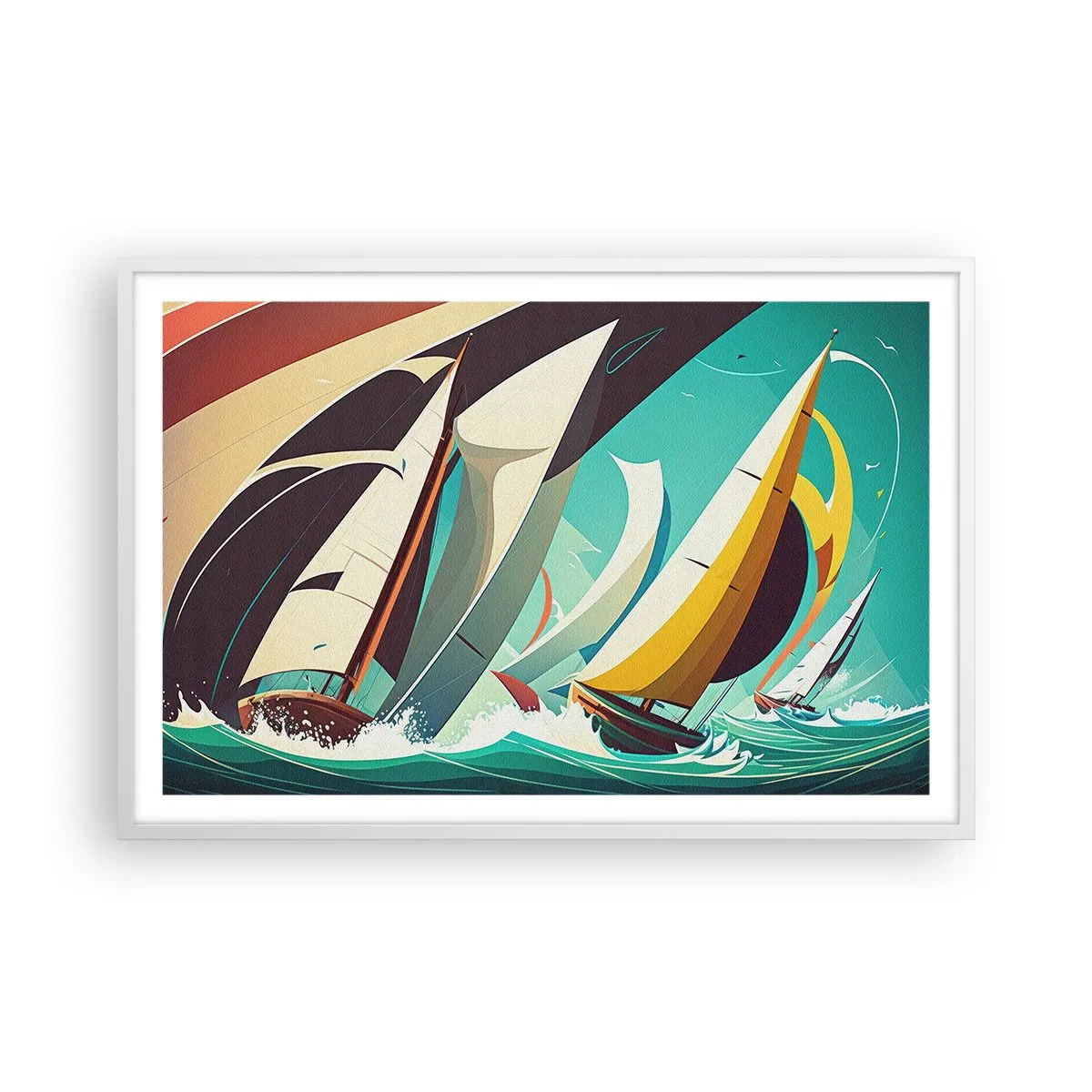 Affisch i vit ram - Icke rädda för elementen - 91x61 cm