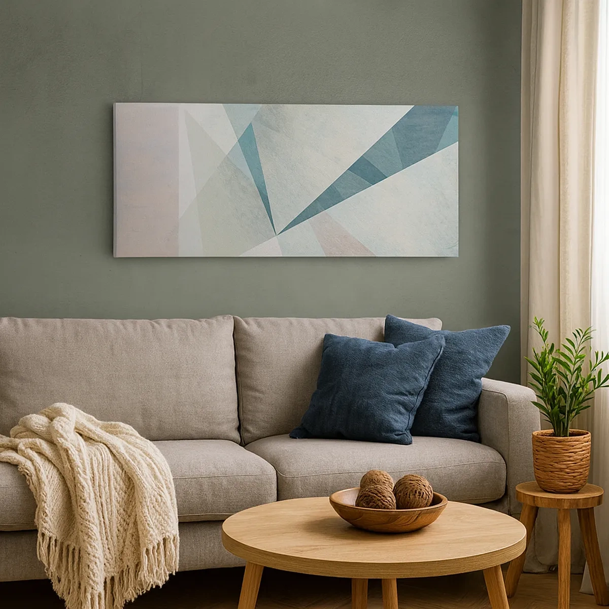 Canvastavla - Bild på duk - Lugnt trots dynamiskt - 30x30 cm