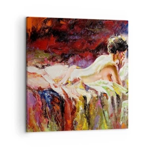 Canvastavla - Bild på duk - Venus försänkt i sina tankar - 50x50 cm