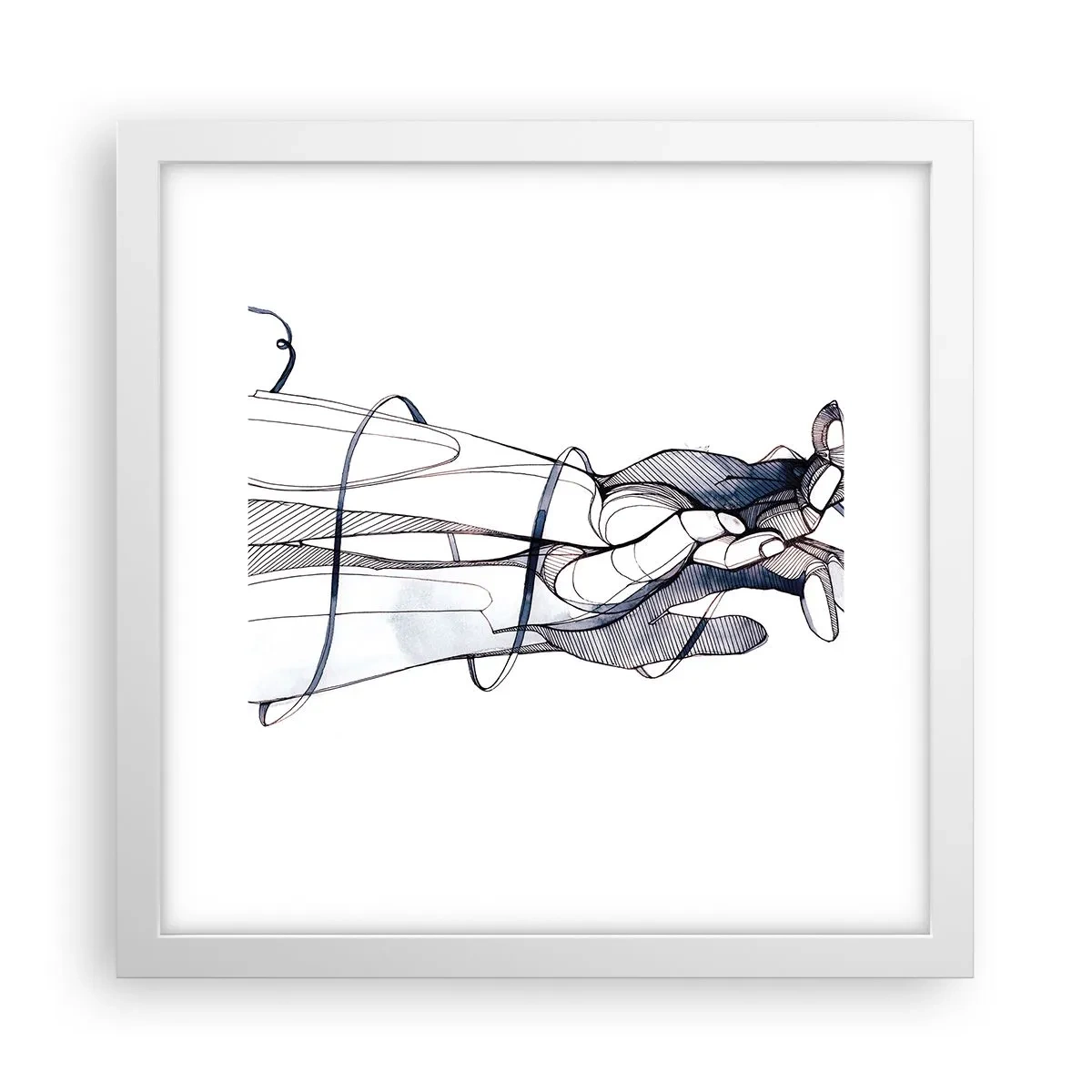 Affisch i vit ram - Smekningens studie - 30x30 cm