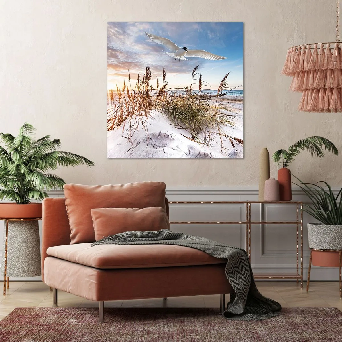 Canvastavla - Bild på duk - Vind från havet - 70x70 cm