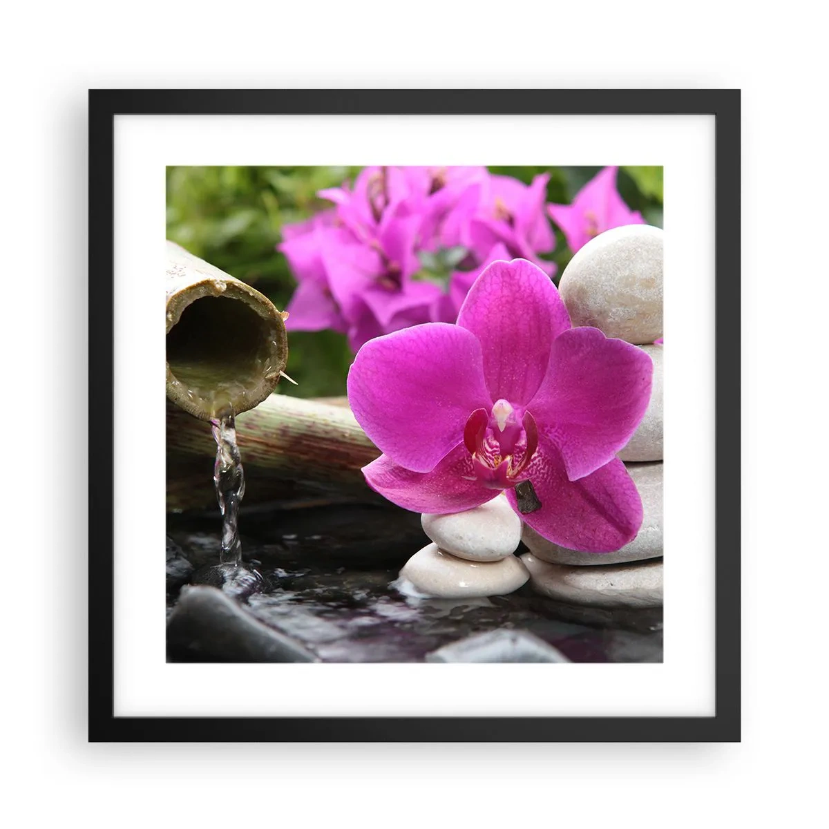 Affisch i svart ram - Så kopplar du av - 40x40 cm