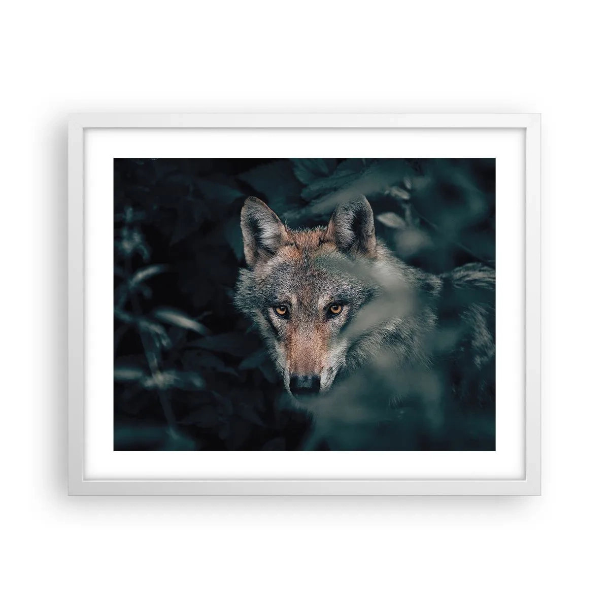 Affisch i vit ram - Jägare - 50x40 cm