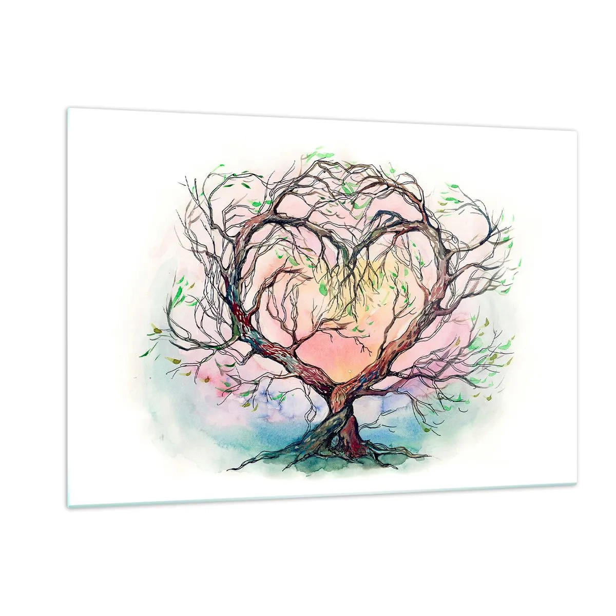 Glastavla - Bild på glas - Tillsammans mot stormarna - 120x80 cm