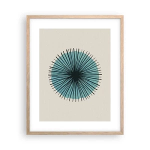 Affisch i ram av ljusek - Radier mot blått - 40x50 cm