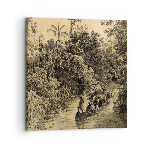 Canvastavla - Bild på duk - Resa till källan - 70x70 cm