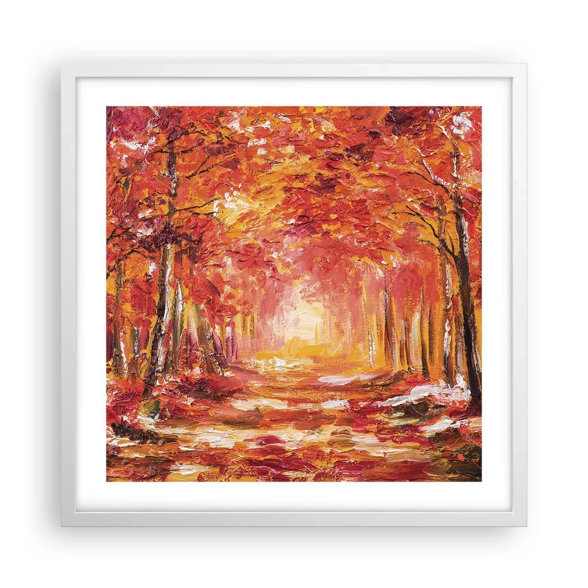 Affisch i vit ram - Kopparskog - 50x50 cm