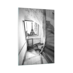 Glastavla - Bild på glas - Vilken utsikt! - 50x70 cm