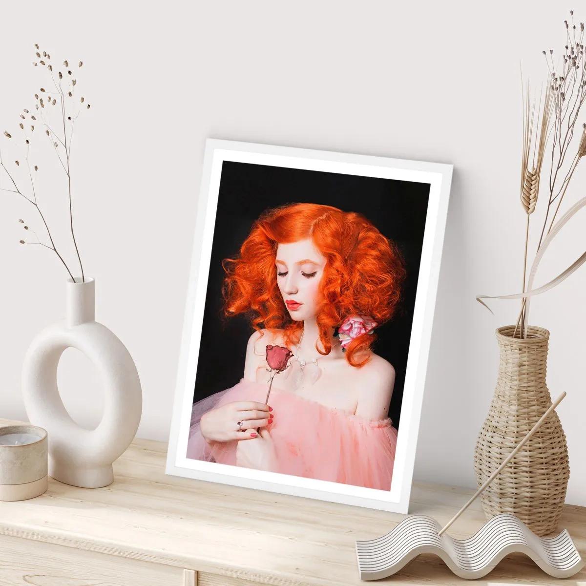 Affisch i vit ram - I Barockstil - 50x70 cm