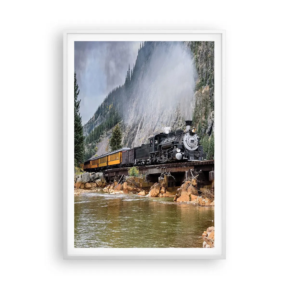 Affisch i vit ram - Vart ska du? Vart? - 70x100 cm