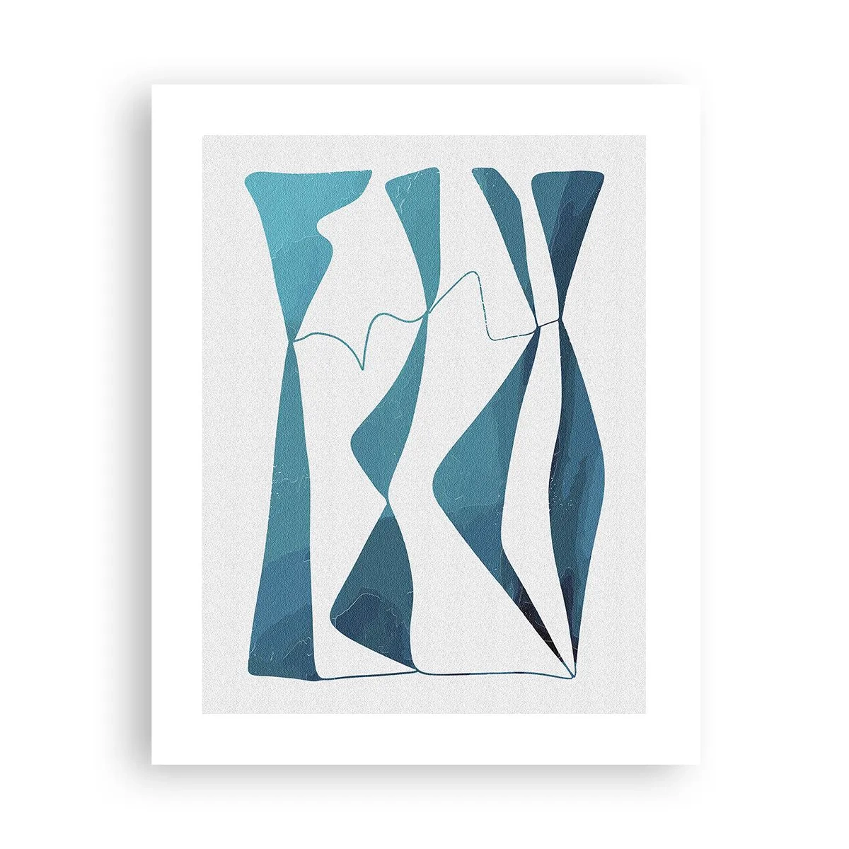 Affisch - Abstraktion: en turkos förening - 40x50 cm