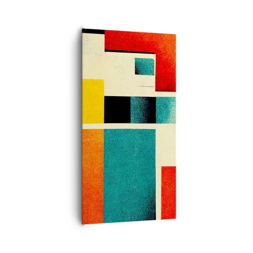 Canvastavla - Bild på duk - Geometrisk abstraktion - bra energi - 65x120 cm