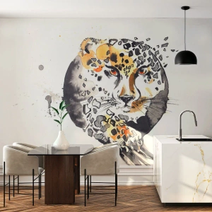 Självhäftande Fototapet Deluxe Sticker - Farlig skönhet - Djur, Panter, Natur - 100x70 cm