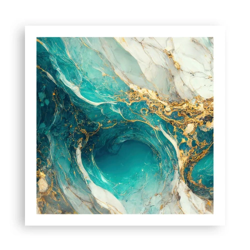 Affisch - En komposition med guldådror - 60x60 cm