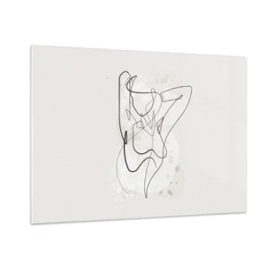 Glastavla - Bild på glas - Konsten att förföra - 100x70 cm