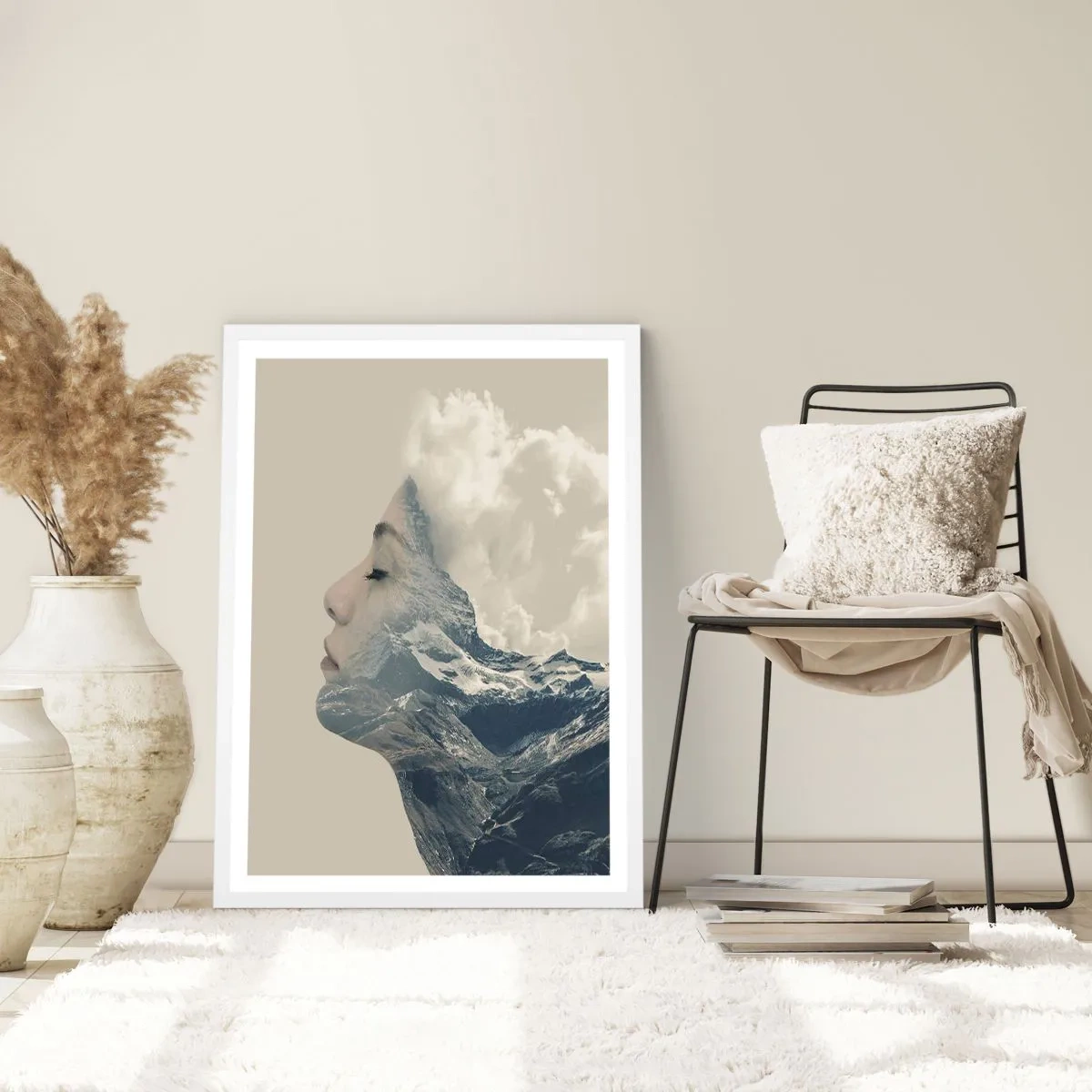 Affisch i vit ram - Elementens skönhet - 70x100 cm