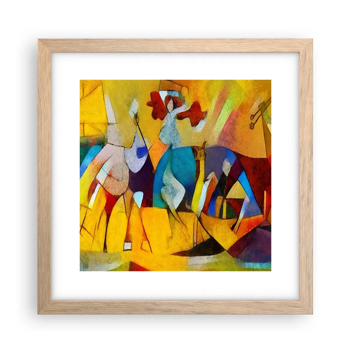 Affisch i ram av ljusek - Sol - liv -glädje - 30x30 cm