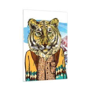 Glastavla - Bild på glas - Inte lika vild som den tecknas - 80x120 cm